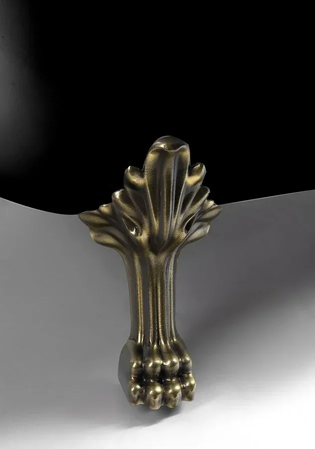 BRIXTON volně stojící vana 174x83x81cm, nohy bronz, černá/bílá